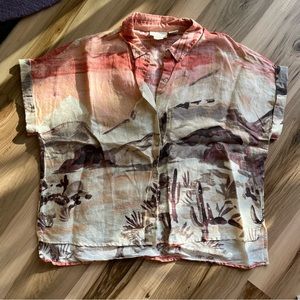 Southwestern Printed Button up